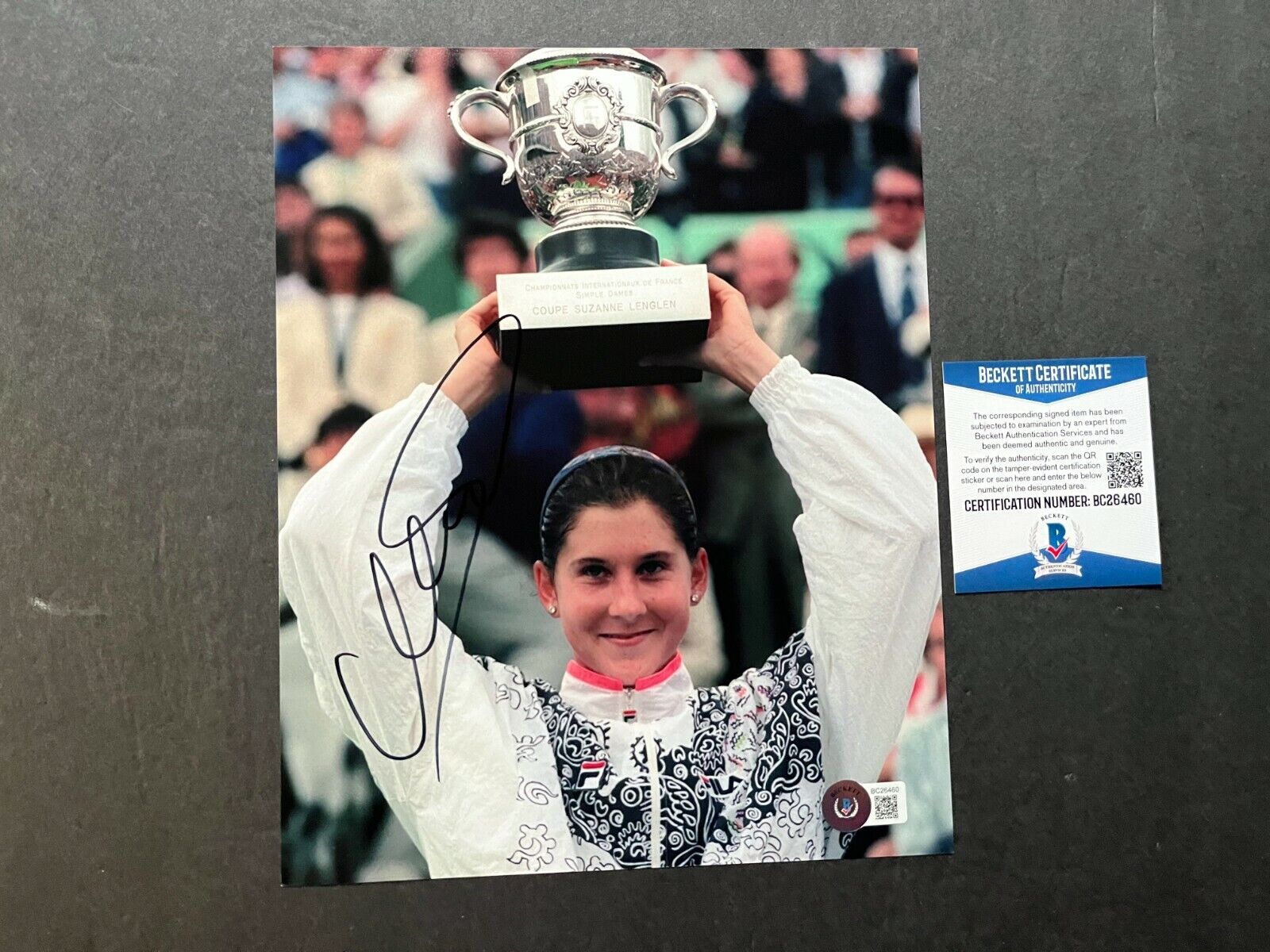 Monica Seles Hot! signed autographed tennis legend 8x10 Photo Poster painting Beckett BAS Coa