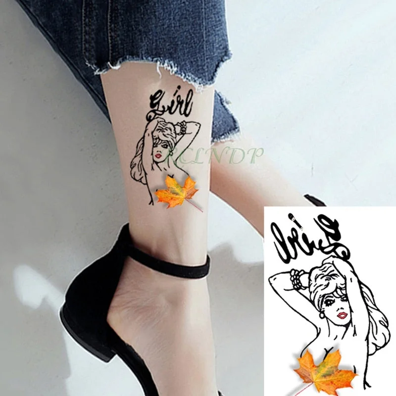 Waterproof Temporary Tattoo lovely Anime tatto stickers flash tatoo fake tattoos for girl women lady kid