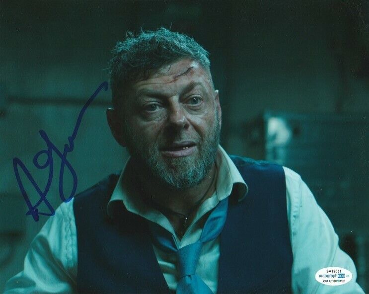 ANDY SERKIS SIGNED BLACK PANTHER ULYSSES KLAUE 8x10 Photo Poster painting! ACOA COA EXACT PROOF!