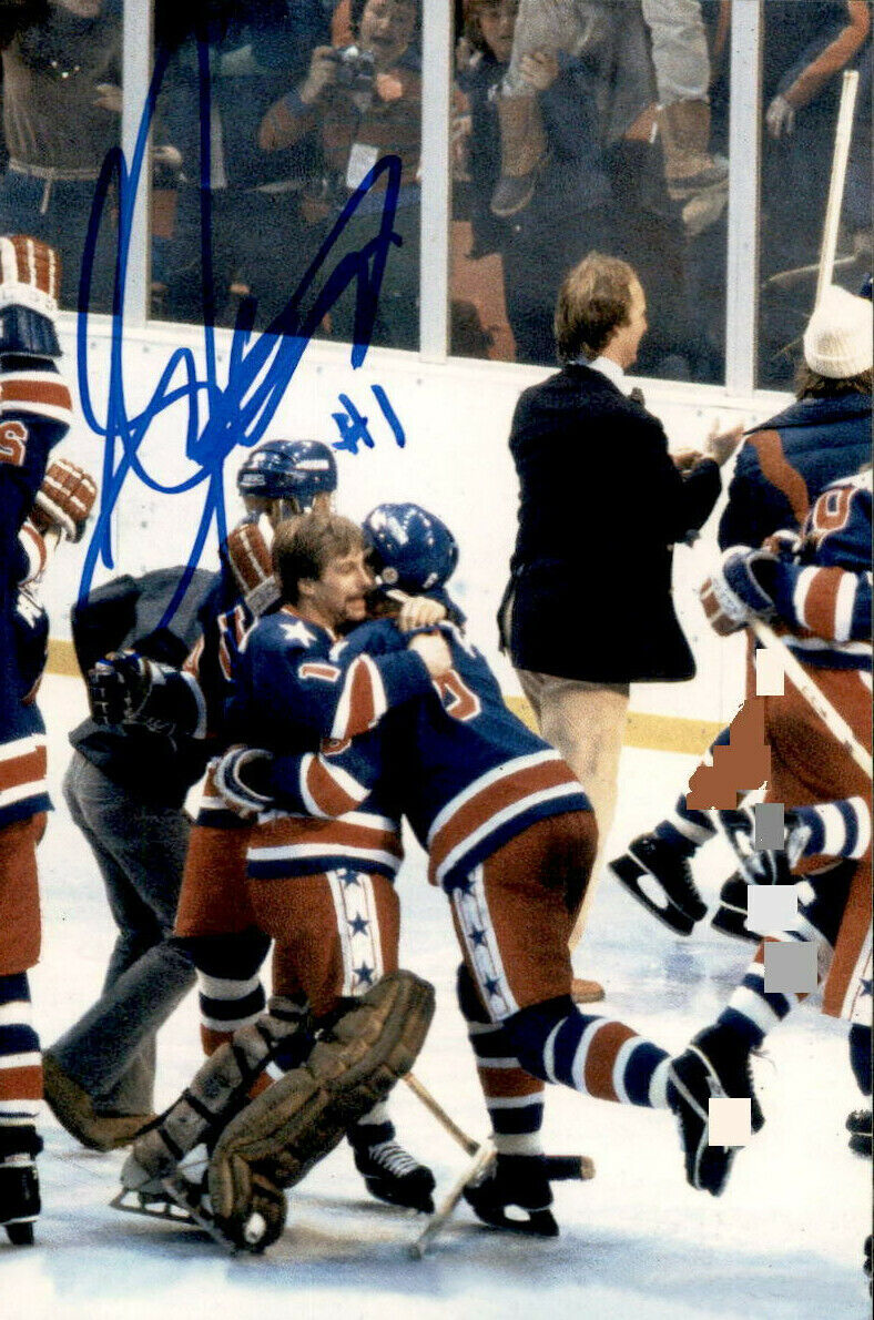 Steve Janaszak SIGNED autographed 4x6 Photo Poster painting 1980 TEAM USA MIRACLE ON ICE