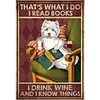 That'S What I Do I Read Books I Drink Wine And I Know Things-11CT Stamped Cross Stitch 40*60cm tapestrymarket