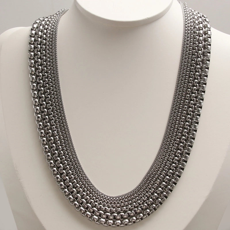 Hip-Hop Punk Minimalist Solid Color 304 Stainless Steel Plating Unisex Sweater Chain