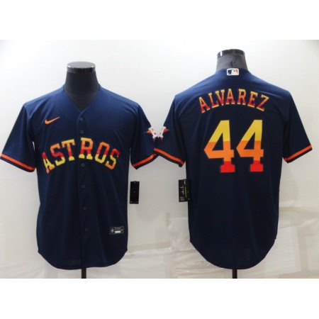 Men's Houston Astros #44 Yordan Alvarez 2022 Navy Cool Base Stitched Jersey SC8M