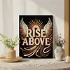 DIY Pearl Painting Rise Above for Home Wall Decor with Frame(30x40cm)