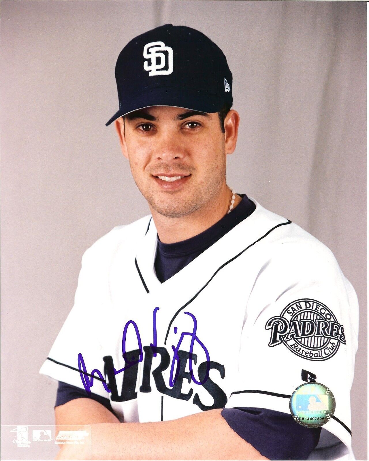 Ramon Vazquez autographed 8x10 San Diego Padres#S489