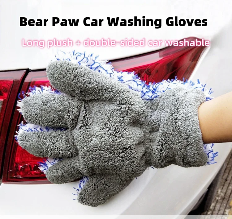 Car Bear Paw Car Washing Gloves