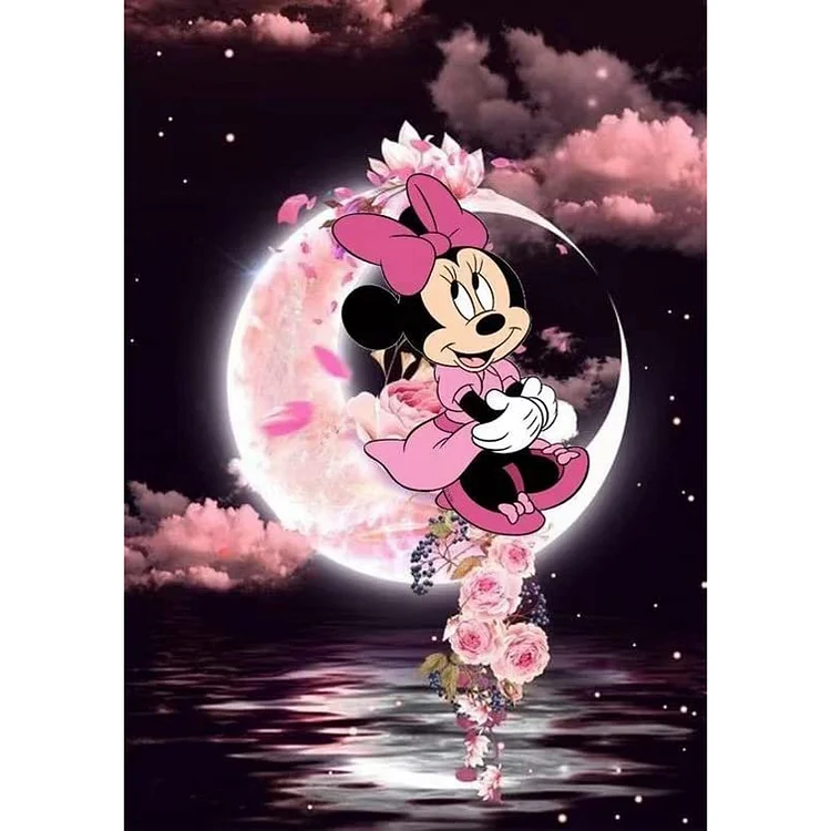 Full Round Diamond Painting - Disney Moon Minnie Mouse 30*40CM