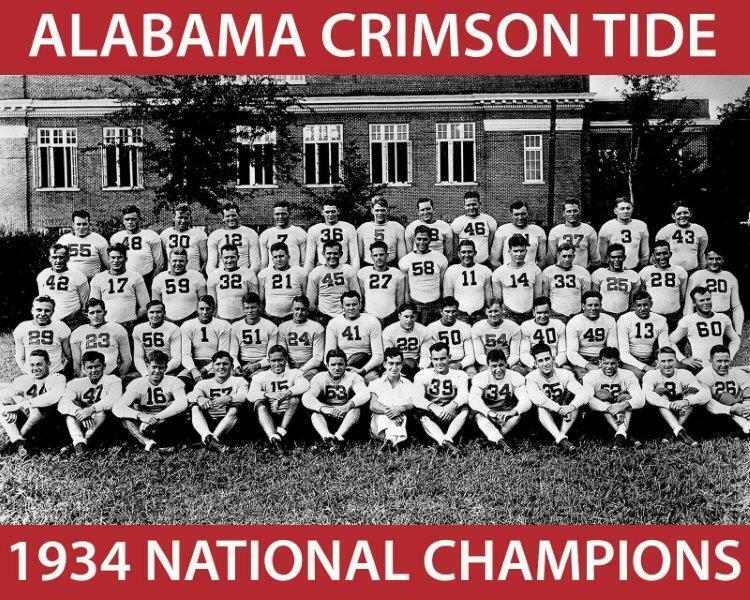 1934 ALABAMA CRIMSON TIDE Tea National Champions Team Glossy 8 x 10 Photo Poster painting Poster