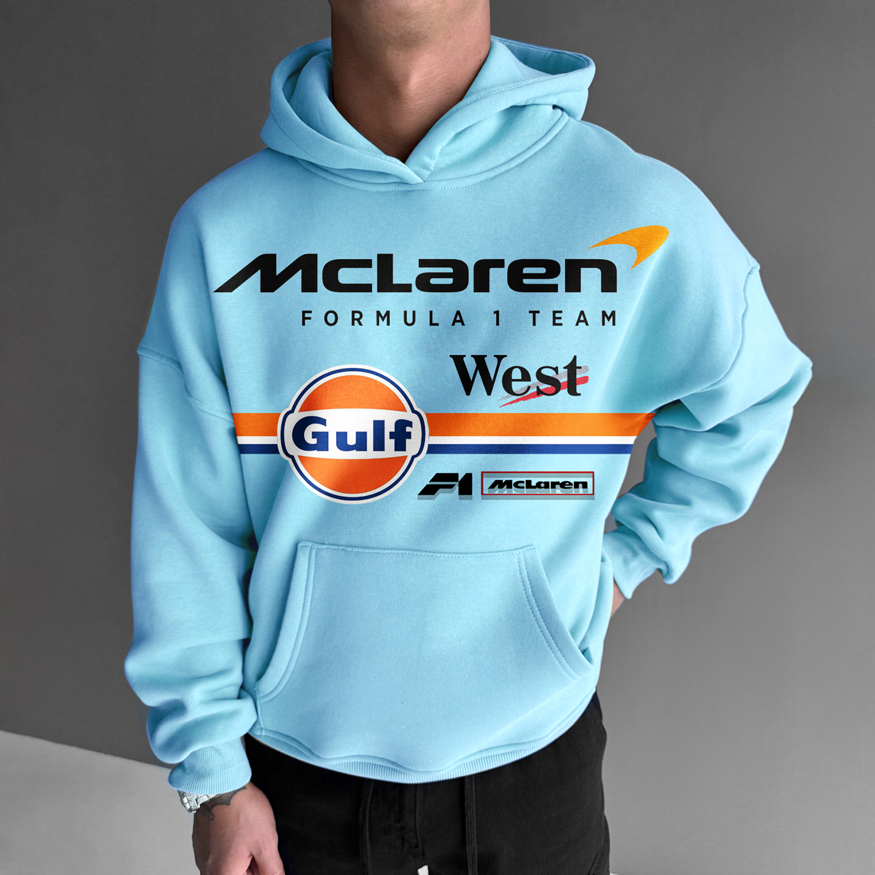 Oversize Racing Graphic Print Hoodie / TECHWEAR CLUB / Techwear