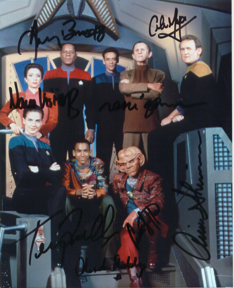 STAR TREK - DEEP SPACE NINE - CAST Autographed Signed 8x10 Reprint Photo Poster painting !!