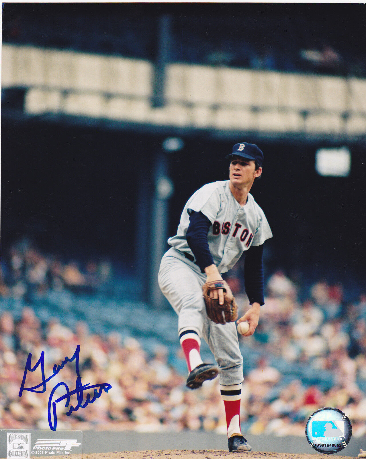 GARY PETERS BOSTON RED SOX ACTION SIGNED 8x10