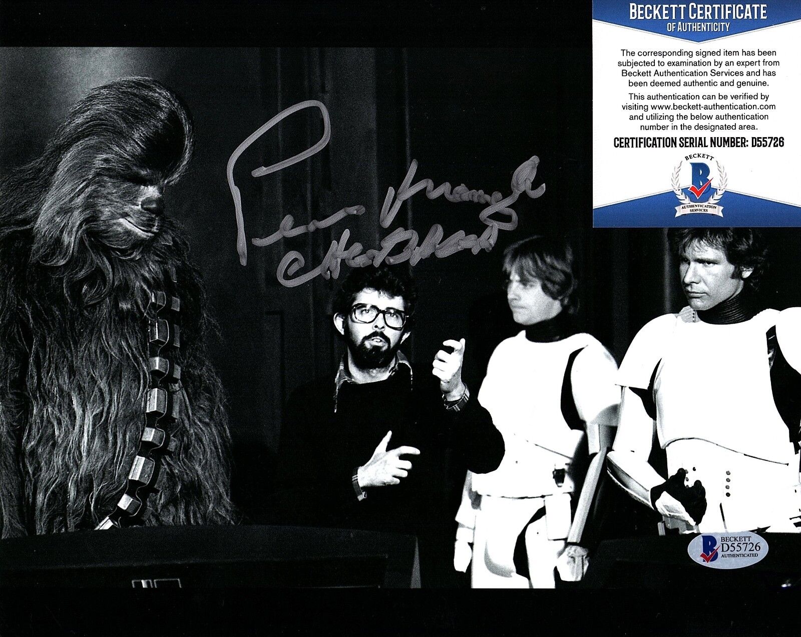 PETER MAYHEW Signed Autographed 8x10 Photo Poster painting STAR WARS