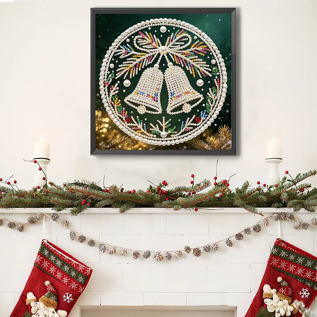 Bell Dream DIY Pearl Painting Kit for Adult Christmas 30x30cm Home Decor