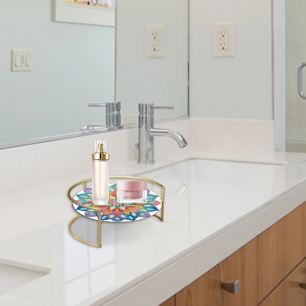 Acrylic Mandala 5D DIY Diamond Painting Serving Tray for Home Desk Coffee Table