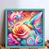 Colorful Rose Hummingbird-11CT Stamped Cross Stitch 40*40cm/15.75*15.75in