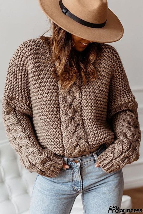 Once Upon A Fall Cable Knit Sweater