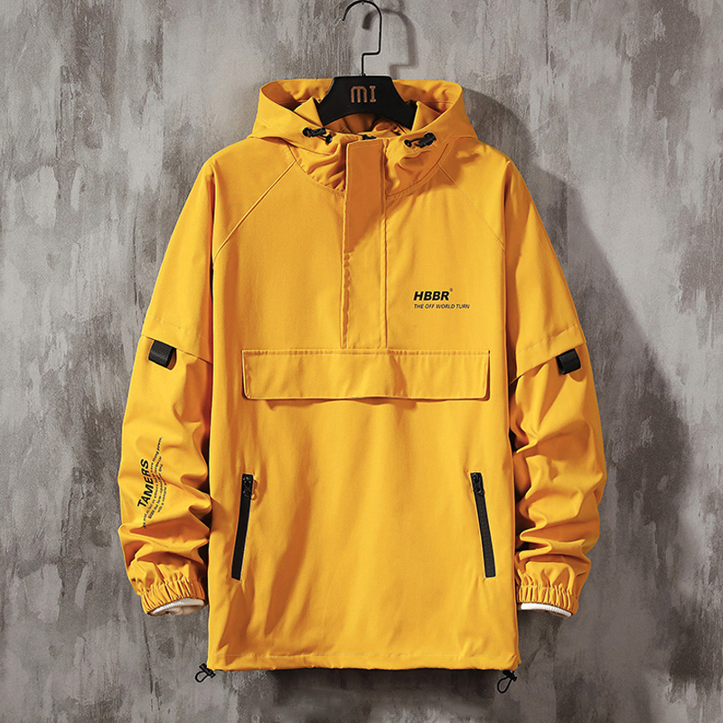 Casual Pullover Half-zipper Hooded Jacket / TECHWEAR CLUB / Techwear