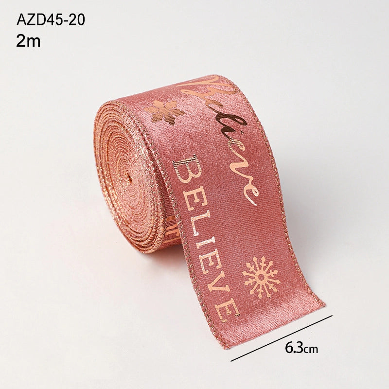 Christmas Nordic Style Minimalist Solid Color Polyester Casual Holiday Party Colored Ribbons Party Accessories