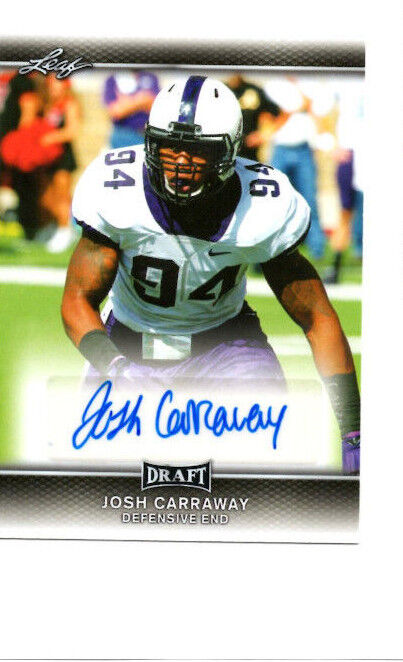 Josh Carraway TCU Horned Frogs signed autograph 2017 Leaf Draft rookie card