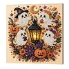 Kit de peinture de perles DIY pour Halloween avec perles de perles avec cadre 30x30cm