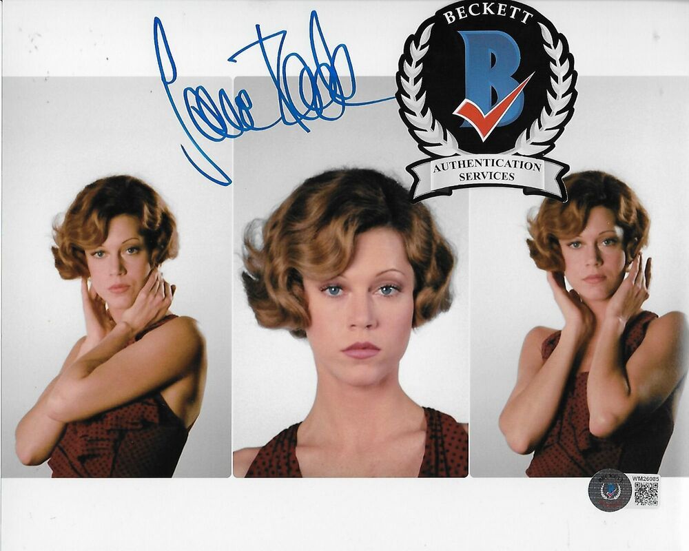 Jane Fonda Original Autographed 8X10 Photo Poster painting w/Beckett #11