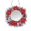 Christmas Flowers DIY Diamond Painting Mirror Kit Diamond Art Makeup Mirror