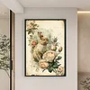 (Big Size) Flowers And Rabbit - 11CT Counted Cross Stitch 40*60cm/15.75*23.62in