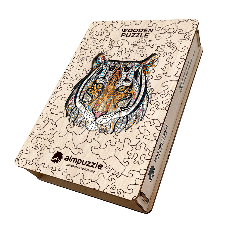 Tiger Head Wooden Jigsaw Puzzle