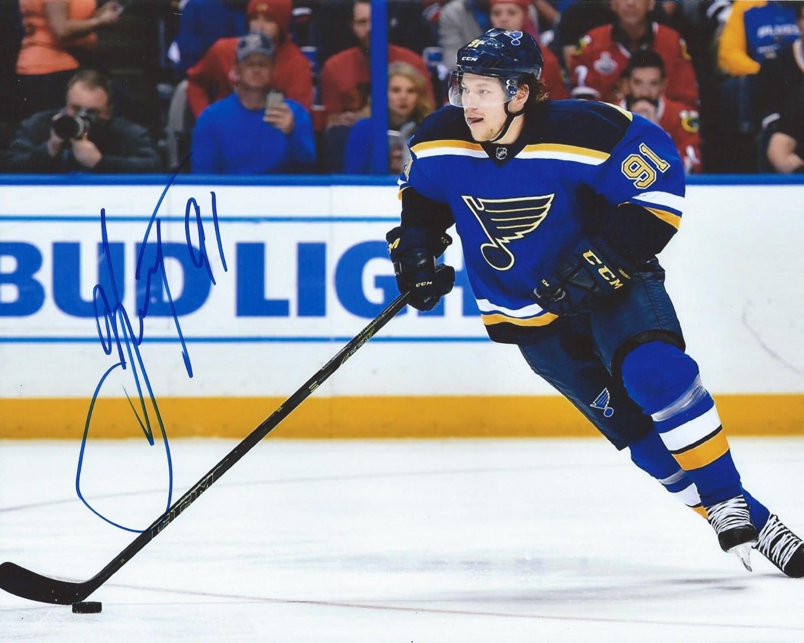 Vladimir Tarasenko Signed 8×10 Photo Poster painting St. Louis Blues Autographed COA B