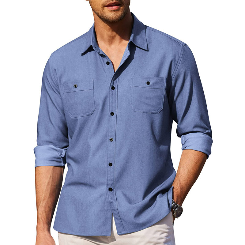 Men&rsquo;s Chambray Button-Down Shirt