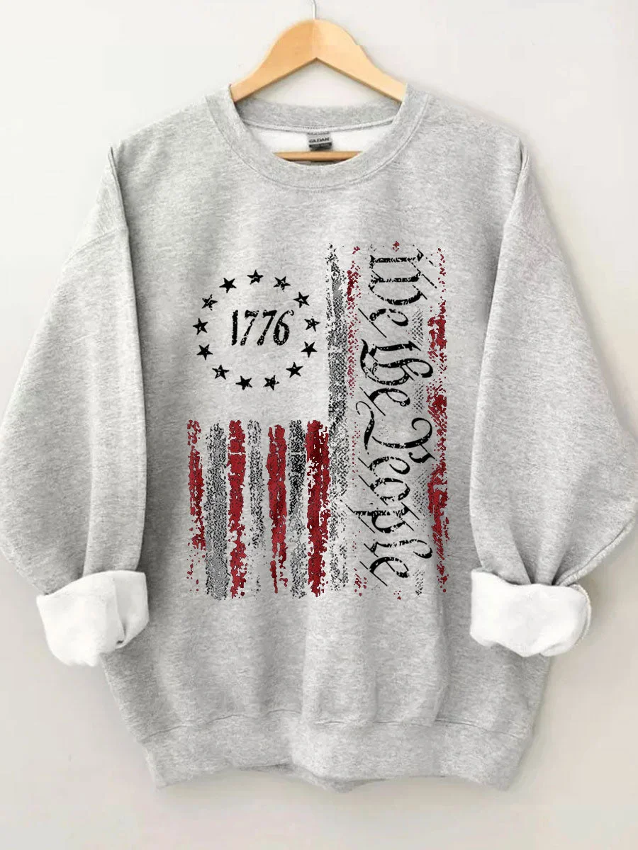 We The People America Flag Sweatshirt