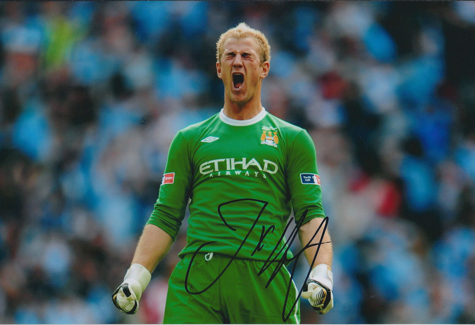 Joe HART Signed Autograph 12x8 Photo Poster painting AFTAL COA Man City England Goalkeeper