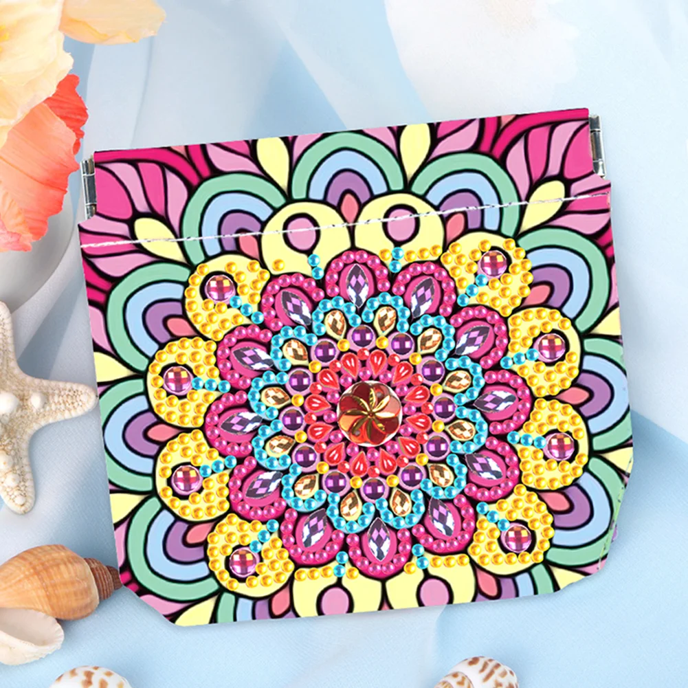 5D DIY Mandala PU Partial Special Shaped Diamond Painting Wallet Gifts for Women