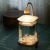 Fish tank fighting fish special ultra white small lazy glass tank living room creative desktop ornaments high-end ornamental lamp