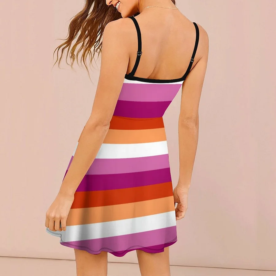 knee length dresses for ladies Cherrykitten Lesbian Girlfriend Y2K Print Slip Dress Cherrykitten for Sale