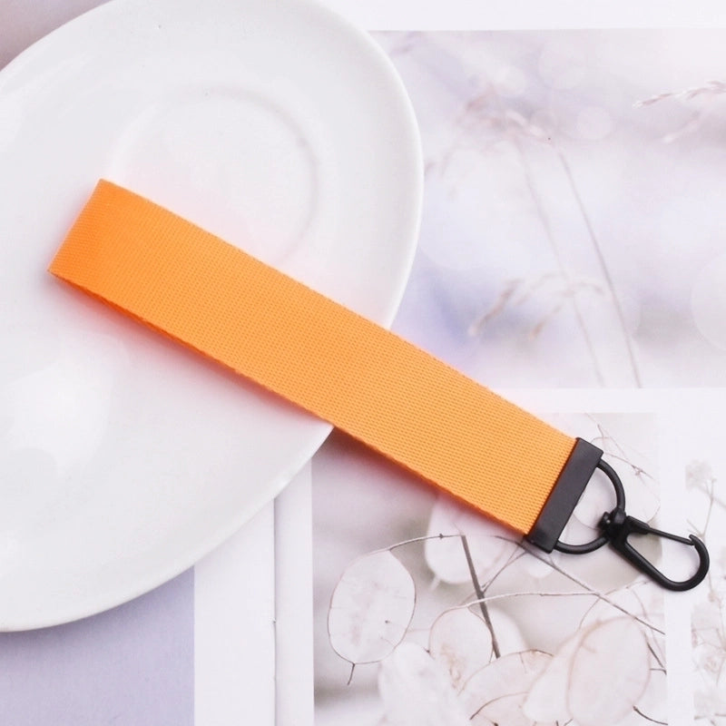 Minimalist Solid Color Nylon Unisex Bag Pendant Keychain