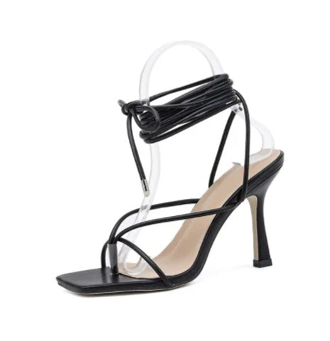 2021 Women Crystal Sandals Ladies Sexy Thin High Heels Female Zip Causal Shoes Women's Summer Pumps Woman Footwear Plus Size