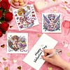 6PCS Diamond Painting Cupid Greeting Card Set with Envelopes for Adults Gifts