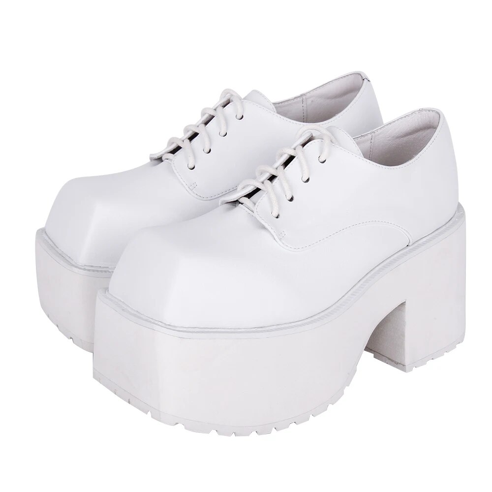 TAAFO Woman Punk Gothic Shoes Lady High Heels Wedges Pumps Women Party Shoes Platform Wedges Street Dark Style Shoes 3718