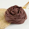 Solid Color Soft Cotton Linen Scarf Women Hijab Shawl