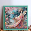 Japanese Beauty-11CT Stamped Cross Stitch 50*50cm/19.69*19.69in