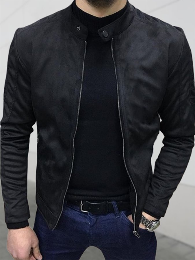 Men's Pockets Zipper Casual Jacket