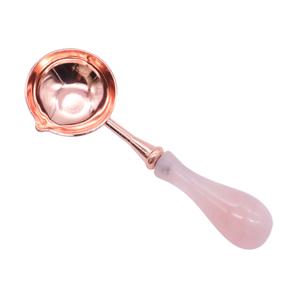 Crystal Handle Sealing Wax Spoon Anti-Hot Metal Melting Spoon DIY Craft Supplies