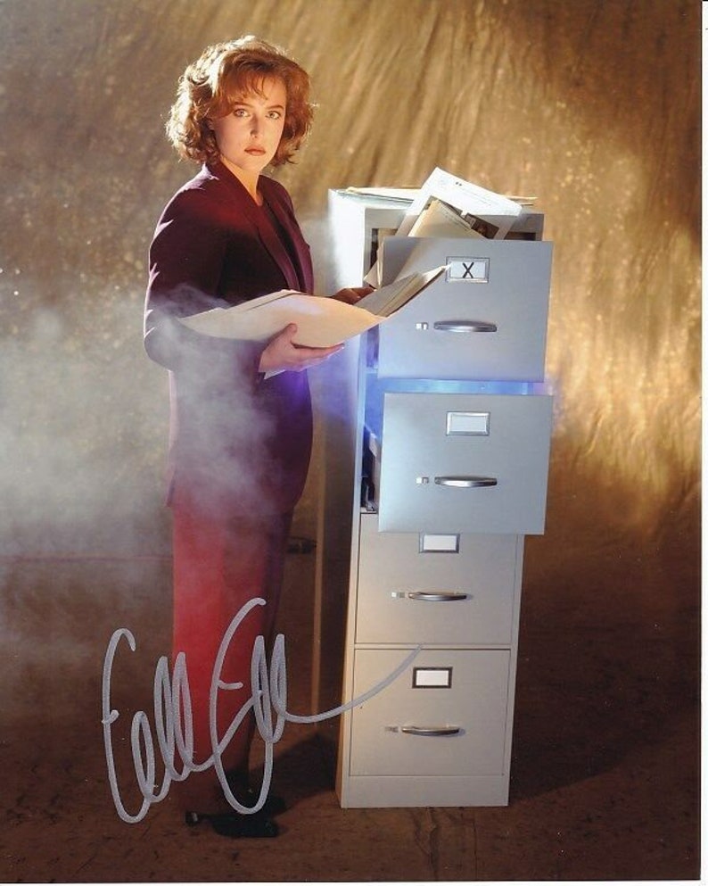 Gillian anderson signed autographed the x-files dana scully Photo Poster painting