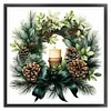 Green Christmas Wreath-11CT Counted Cross Stitch 40*40cm