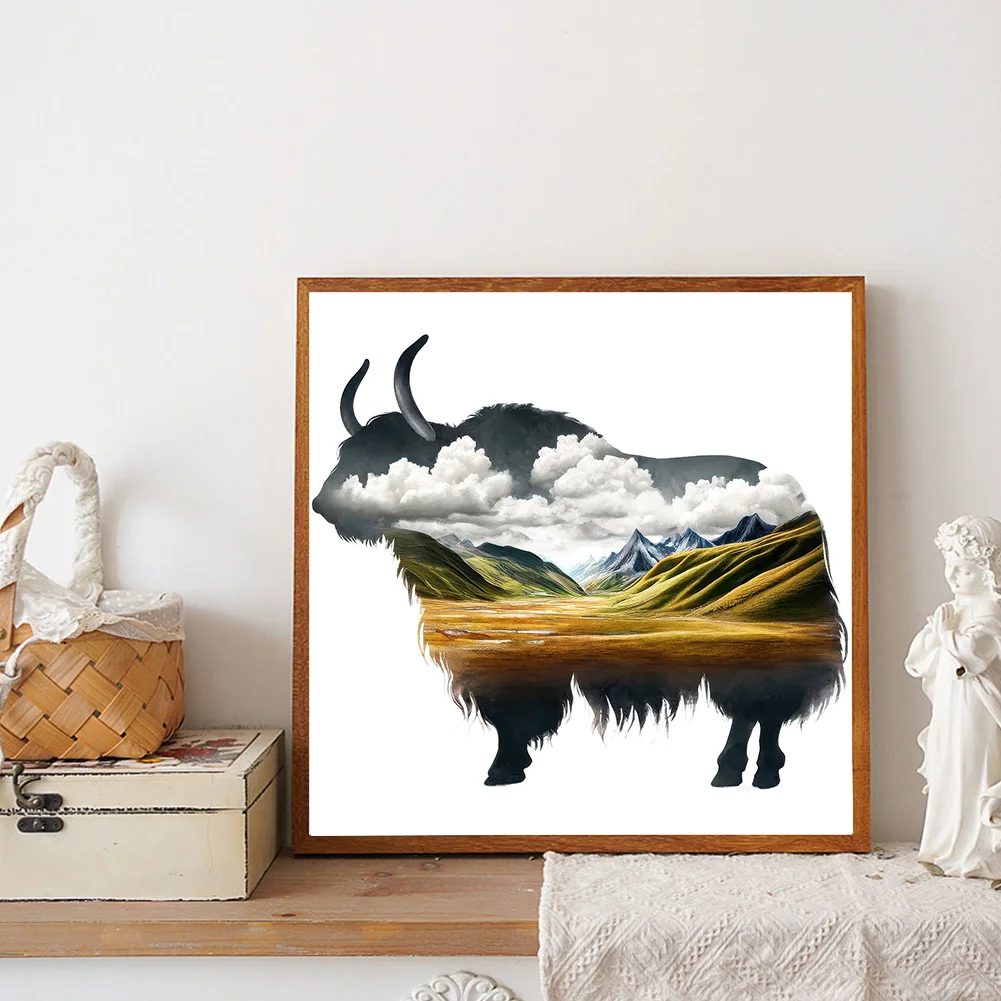 Diamond Painting - Full Round Drill - Cow(Canvas|30*30cm)