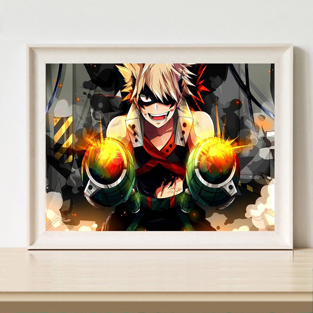 5D Diamond Painting My Hero Academia Full Round Drill Resin Rhinestone Art