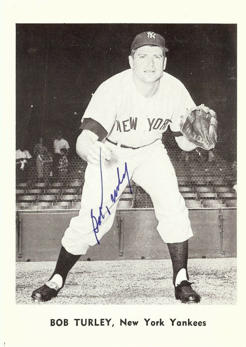 Bob Turley Signed Autographed 5X7 Photo Poster painting Jay Publishing New York Yankees COA B