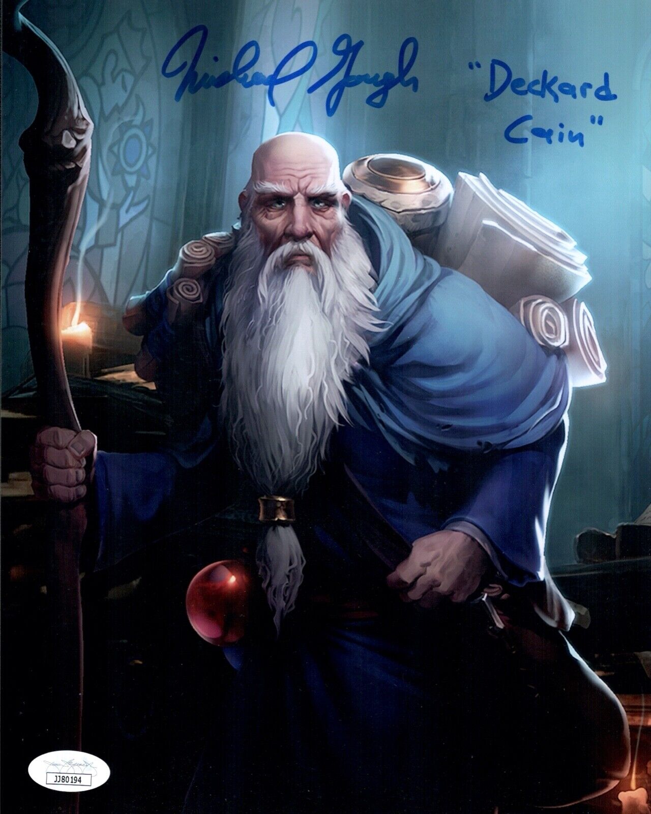 MICHAEL GOUGH Signed 8x10 Photo Poster painting DIABLO DECKARD CAIN Autograph COA JSA Cert