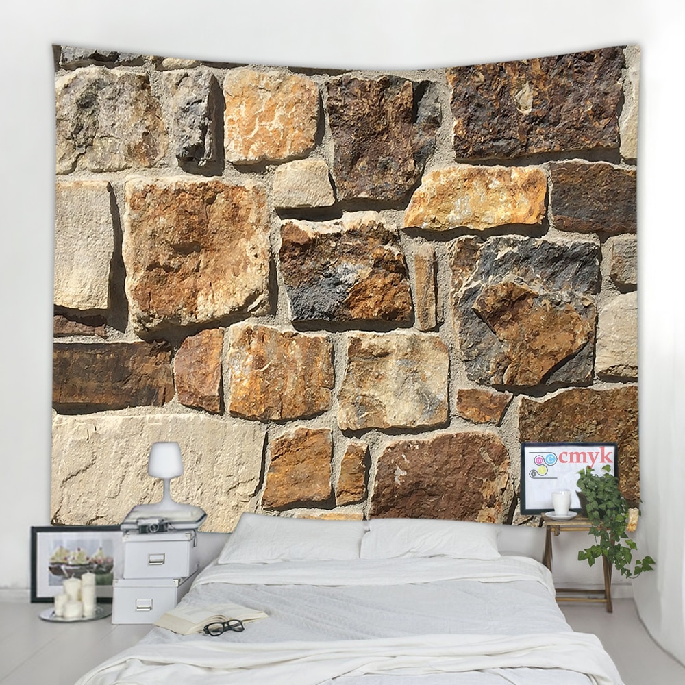 

Wall Tapestry - 3D Printed Brick Stone-150*130cm, 501 Original